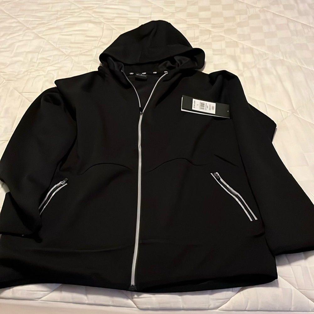 LEG3ND MENS ZIP UP HOODIE SIZE L BLACK